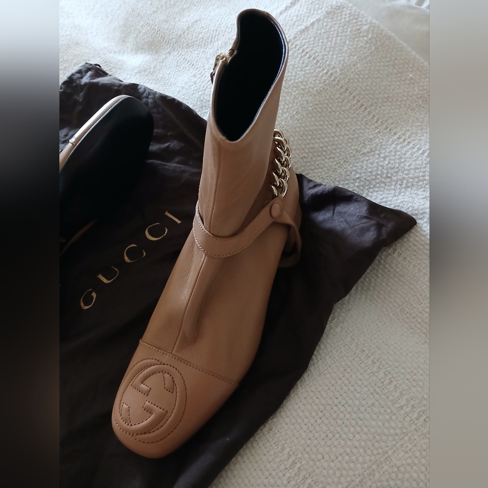New. Gucci soho  GG  ankle boot, side zipper - Picture 10 of 13